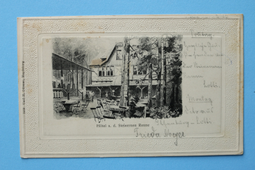 Ansichtskarte AK Ilsenburg 1902 Hotel zur Steinernen Renne Biergarten Architektur Ortsansicht Sachsen Anhalt